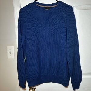 Massimo Dutti Men's Navy Crewneck Sweater